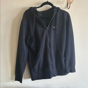 Oakley Black Zip-Up Hoodie with Small Logo